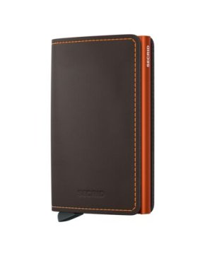 Secrid Slimwallet Matte truffle & orange